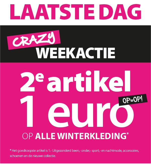 2e artikel voor maar 1 euro!