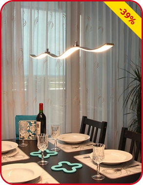 Pendelleuchte «Vague», mit LEDs