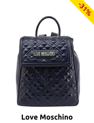 Love Moschino Rucksack, gesteppt, dunkelblau