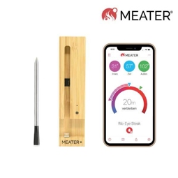 MEATER+ Fleischthermometer 50m Bluetooth WLAN Reichweite, kabelloses Smart Fleischthermometer für Ofen Grill Küche BBQ