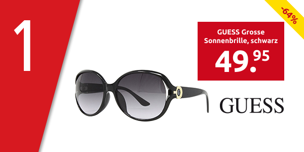 GUESS Grosse Sonnenbrille, schwarz