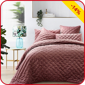 Bettüberwurf «Velvet», 160 x 240 cm, rosa