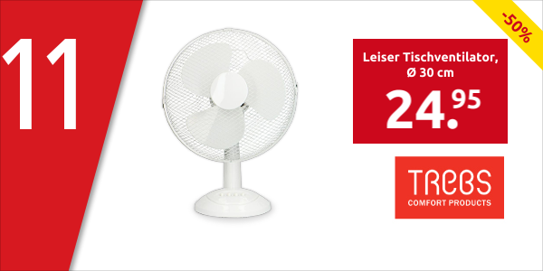 Leiser Tischventilator,  Ø 30 cm