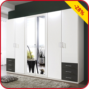 Kleiderschrank 6 Türen, B 270 x H 208 x T 58 cm