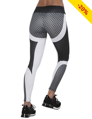 Leggings, schwarz/weiss