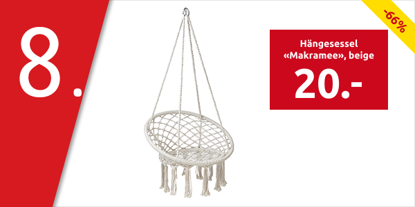 Hängesessel «Makramee», beige