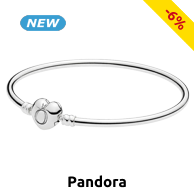 Pandora Armband mit Herzverschluss, Silber