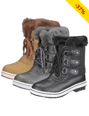 Damenstiefel, gefüttert, schwarz