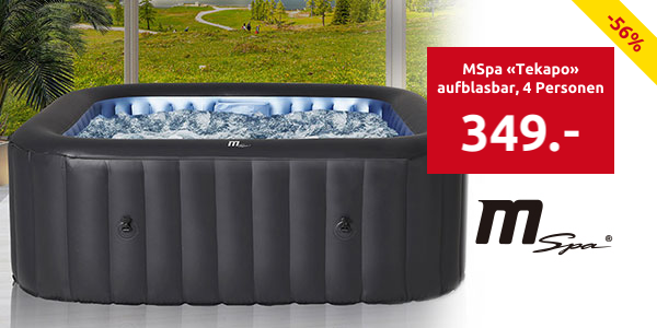 MSpa «Tekapo» aufblasbar, 4 Personen, 108 Jet-Düsen