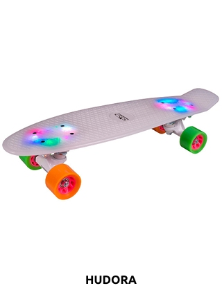 HUDORA Skateboard «Rainglow», mit LEDs