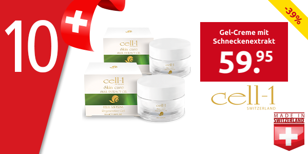 Cell-1 Regenerierende Gel-Creme mit Schneckenextrakt, 2 x 50 ml