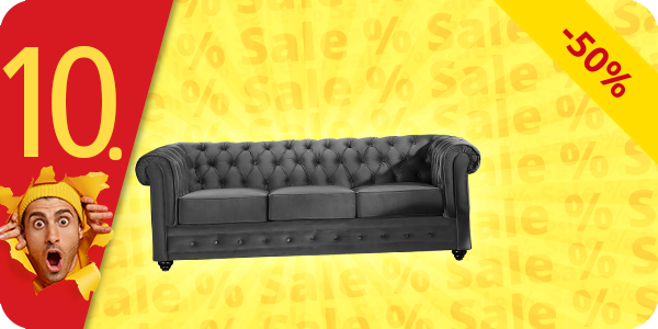 Sofa «Chesterfield», grau