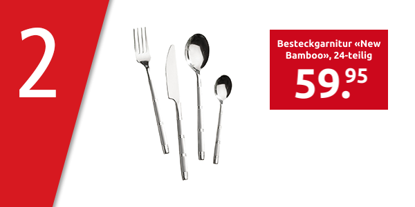 Besteckgarnitur «New Bamboo», 24-teilig