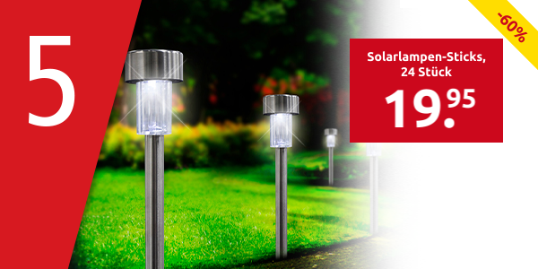 Solarlampen-Sticks, 24 Stück