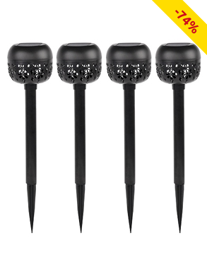Solarlampe «Flower», 4 Stück
