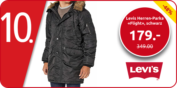 Levis Herren-Parka «Flight», schwarz