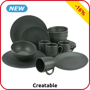 Creatable Kombiservice «Soft Touch Black», 16-teilig, 4 Personen