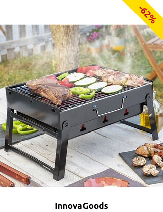 InnovaGoods Kohlegrill, tragbar & klappbar, 36x7x28,5 cm