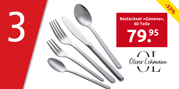 Besteckset «Geneva», 60 Teile, 12 Personen