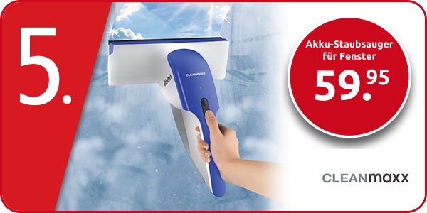 Akku-Staubsauger für Fenster, Cleanmaxx