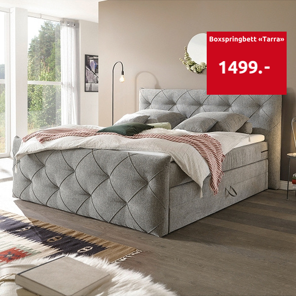 Boxspringbett «Tarra», 180 x 200 cm