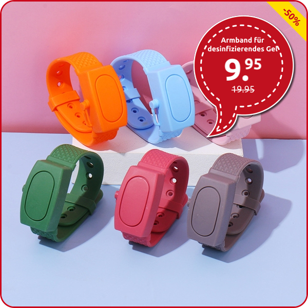 Armband für desinfizierendes Gel, schwarz