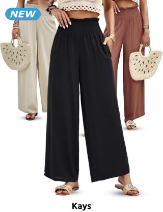 Weite Hose «Irina», mit Smokbund, schwarz