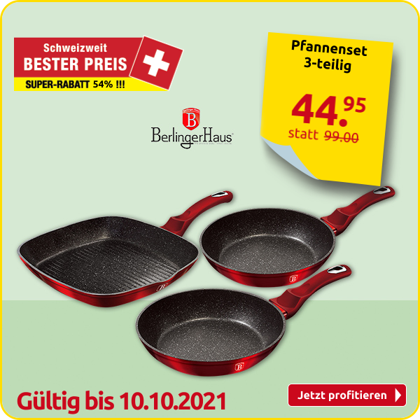 Berlinger Haus Pfannenset «1289NF Burgundy», 3-teilig, rot