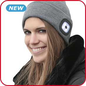 Mütze mit LED, grau