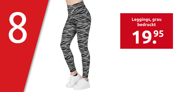 Leggings, grau bedruckt