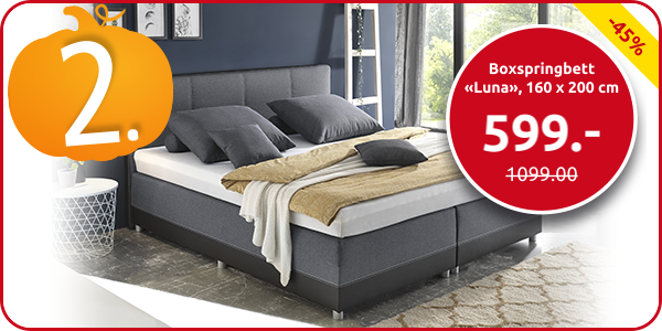 Boxspringbett «Luna», 160 x 200 cm