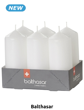 Kerzen, 6er-Set, weiss