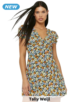 Tally Weijl Kleid mit Rückenausschnitt, bedruckt