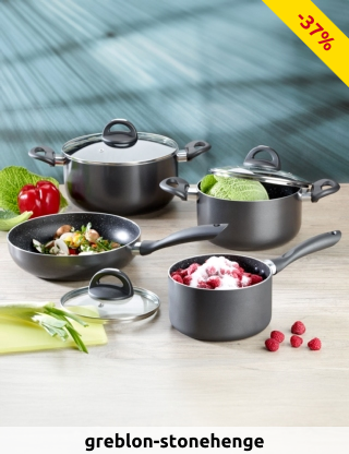 Kochtopf-Set «Stein», Set, 7-teilig