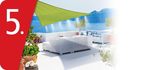 Zerstäuber Dreieck Sonnensegel, grün