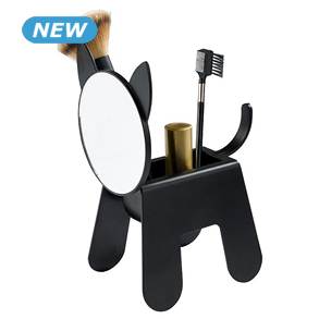 Katzenspiegel, mit Stauraum, schwarz