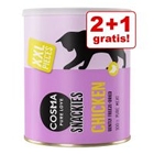 2 + 1 gratis! 3 x Cosma Snackies & Snackies XXL Maxi Tube