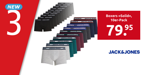 JACK&JONES Boxers «Solid», 10er-Pack, mehrfarbig