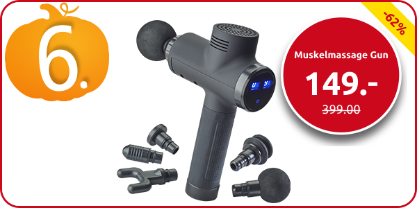 Muskelmassage Gun, 6 Geschwindigkeiten, 6 Massageköpfe