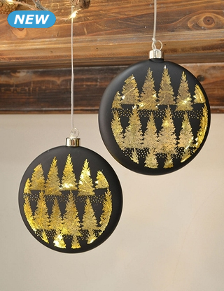 Dekoration LED«Flat Ball», 2er-Set, Ø 15 cm