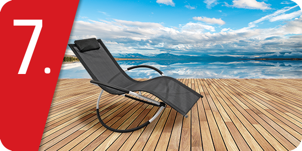 Schaukel-Liegestuhl, ergonomisch, schwarz