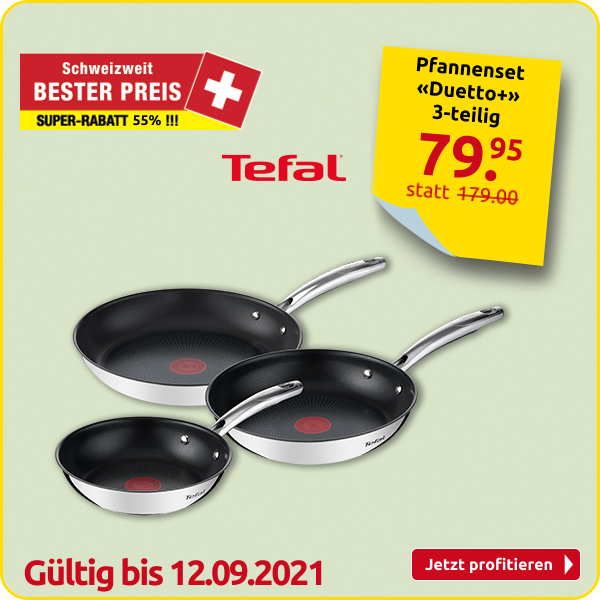 Tefal  Pfannenset «Duetto+», 3-teilig