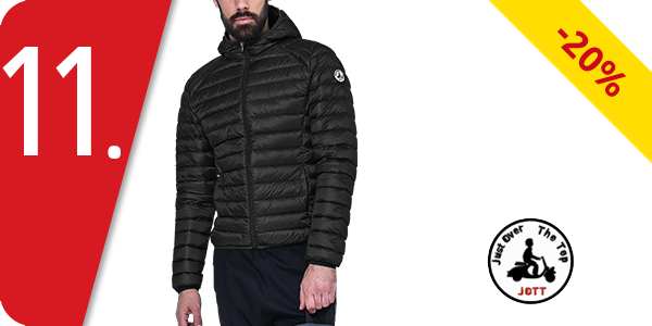 JOTT Herrendaunenjacke «Nico» mit Kapuze, schwarz