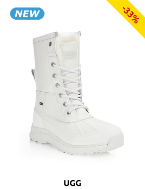 UGG Lederstiefel, weiss