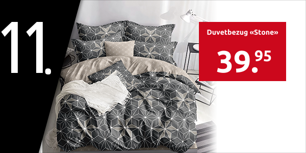 Duvetbezug «Stone» 160 x 210 cm + Pfulmenbezug 65 x 100 cm