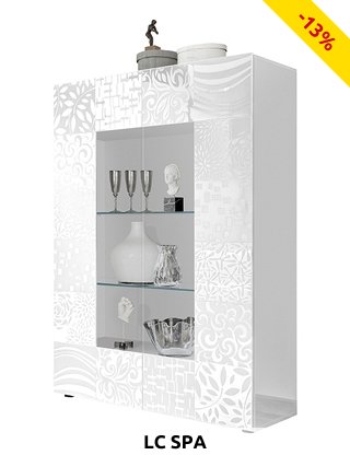 Vitrine «Emy», weiss