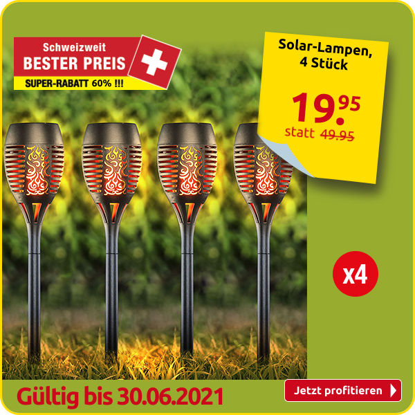 Solar-Lampen, 4 Stück, 10 LED