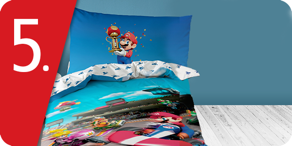 Garnitur «Mario Kart», Duvetanzug 160 x 210 cm + Pfulmenanzug 65 x 100 cm