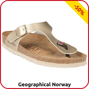 Geographical Norway Expedition Damensandalen mit Zehensteg, champagne