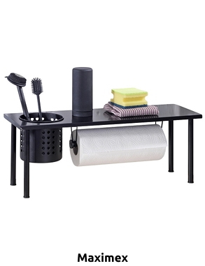 Maximex niedrige Ablage, mit Haushaltspapier-Halter & Behälter